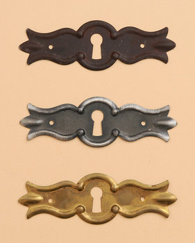 Schlüsselschilder geprägt, Nr. 229, Oberfläche Rost-Zinn-Messing Antik
