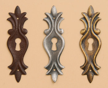 Schlüsselschilder geprägt, Nr. 231, Oberfläche Rost-Zinn-Messing Antik