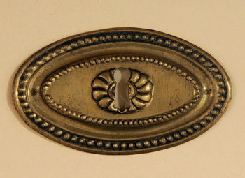 Schlüsselschild, Nr. 383-MA, Oberfläche in Messing-Antik.